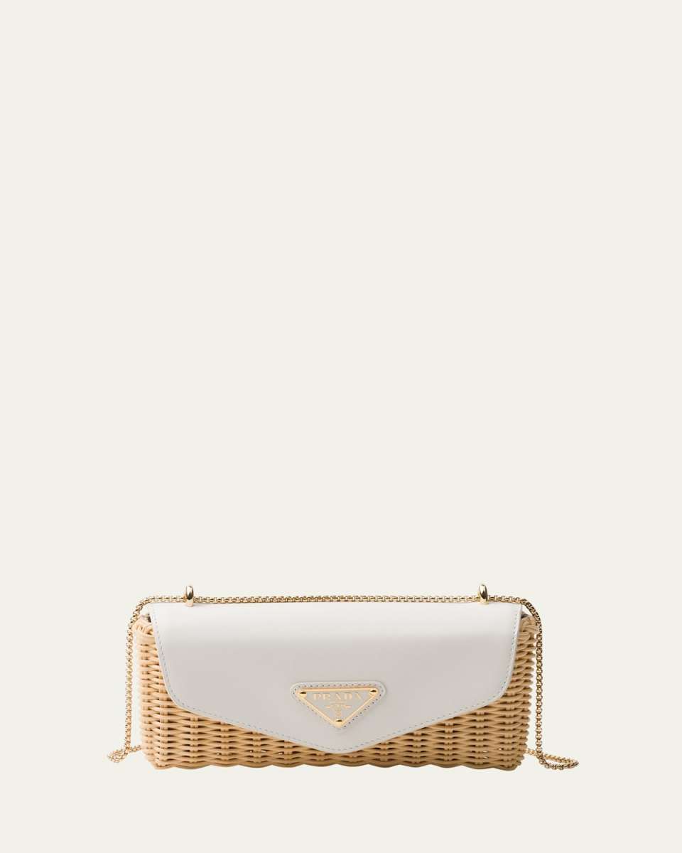 Raffia Wicker Mini Pouch Shoulder Bag